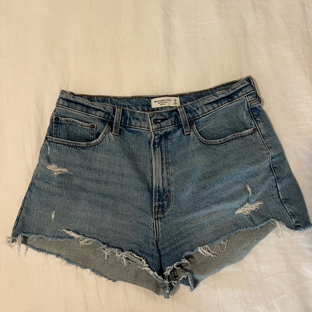 Abercrombie Distressed Jean Shorts